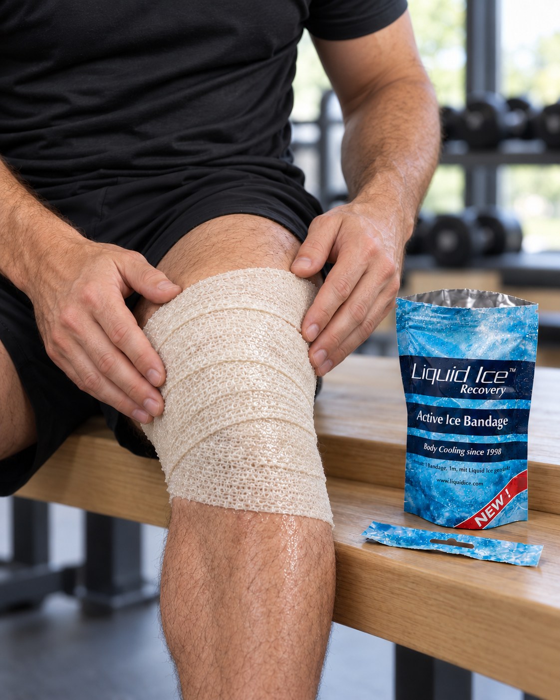 Active Ice Bandage · am Knie